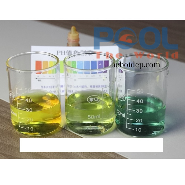 5 mẹo dùng dung dịch test pH 250ml xử lí hồ bơi có mùi clo nặng