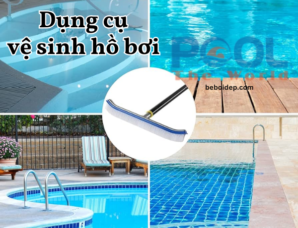 Bàn chải - Dụng cụ chuyên dụng cho vệ sinh bể bơi, hồ bơi