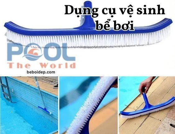 Cách Làm Sạch Hồ Bơi Hiệu Quả Với Bàn Chải Cán Nhôm Giá Rẻ