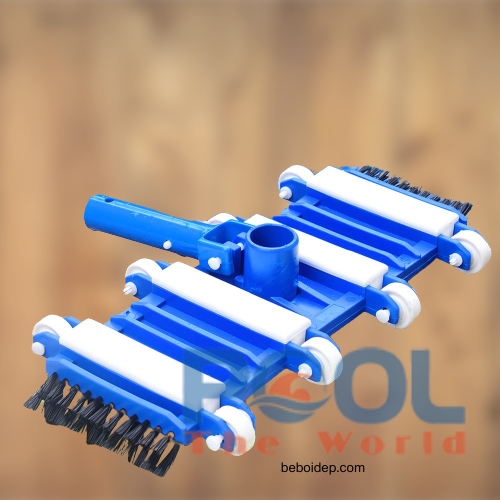 Bàn hút đáy hồ bơi 8 bánh chổi cọ 2 đầu xanh dương – giải pháp vệ sinh toàn diện, tiết kiệm thời gian và chi phí