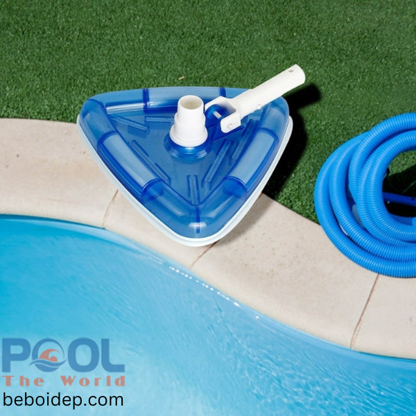 Bàn hút đáy hồ bơi 8 bánh chổi cọ 2 đầu xanh dương – giải pháp vệ sinh toàn diện, tiết kiệm thời gian và chi phí