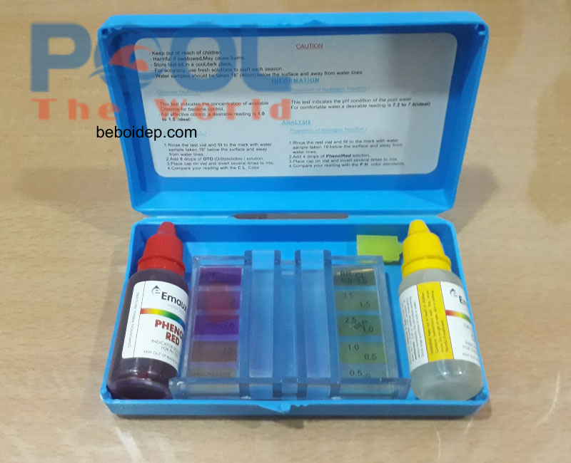 Kiểm soát chất lượng nước hồ bơi cùng bộ test thử nước pH Emaux