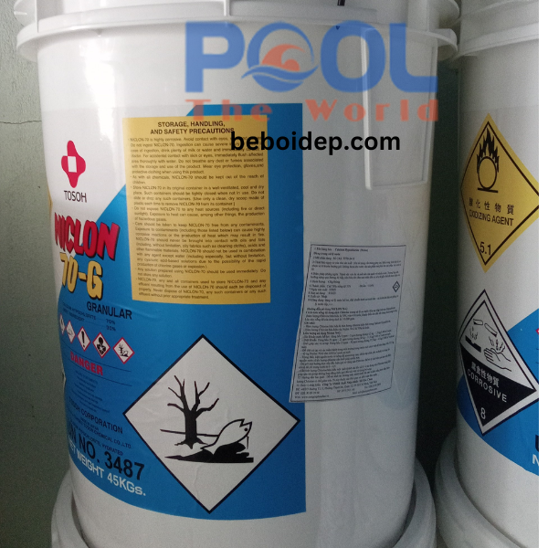 Đặc tính ưu việt của Chlorine Japan 70% NICLON so với các sản phẩm giá rẻ