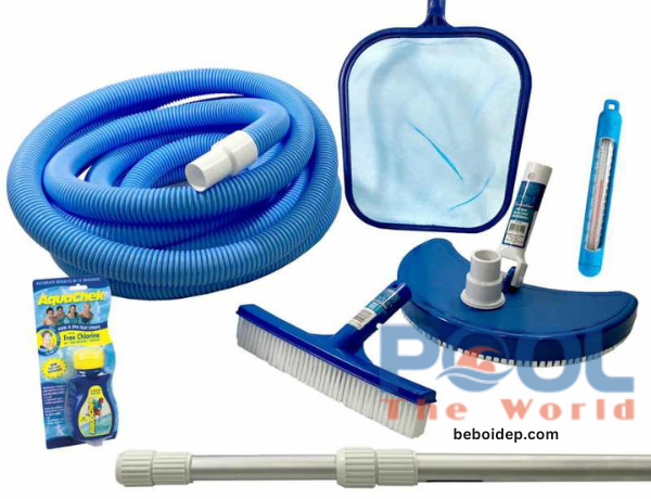 Cách thay thế và bảo quản dụng cụ trong combo vệ sinh hồ bơi