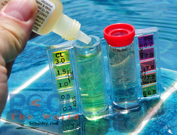 Hướng dẫn sử dụng dung dịch bộ test pH nước hồ bơi, bể bơi đúng cách