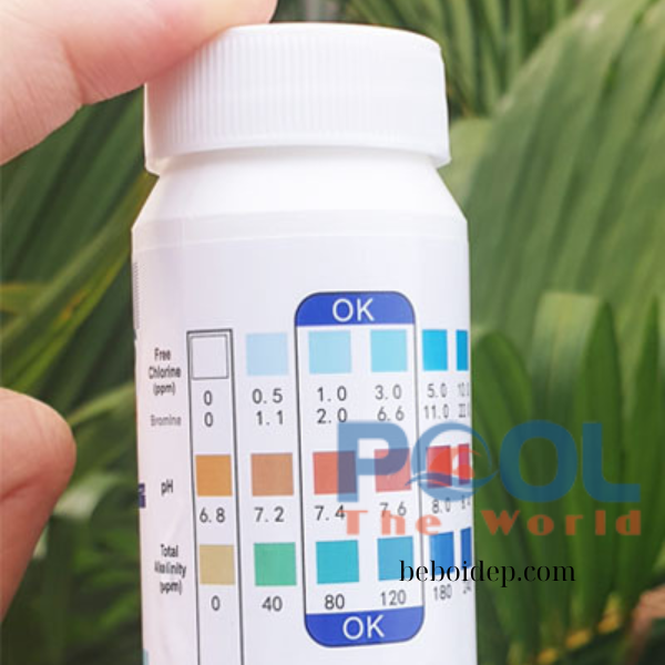 Khắc phục hồ bơi nước đục, mùi hắc nhờ test quỳ 50 que