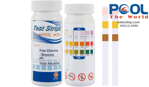 Kiểm soát nước hồ bơi đục, bẩn dễ dàng với test pH quỳ 50 que