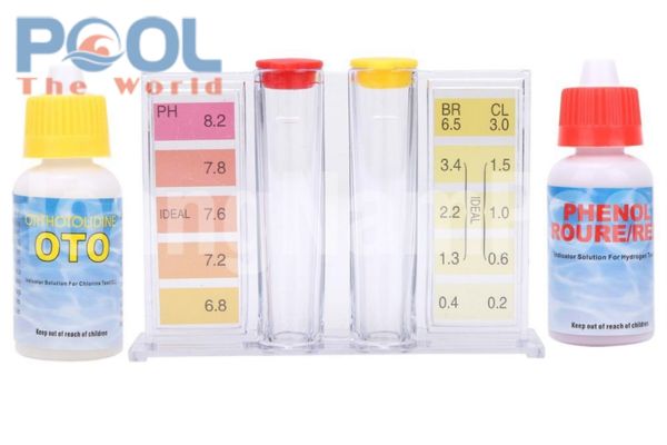 Nước hồ bơi chuyển màu bất thường kiểm tra ngay với bộ test pH Clo
