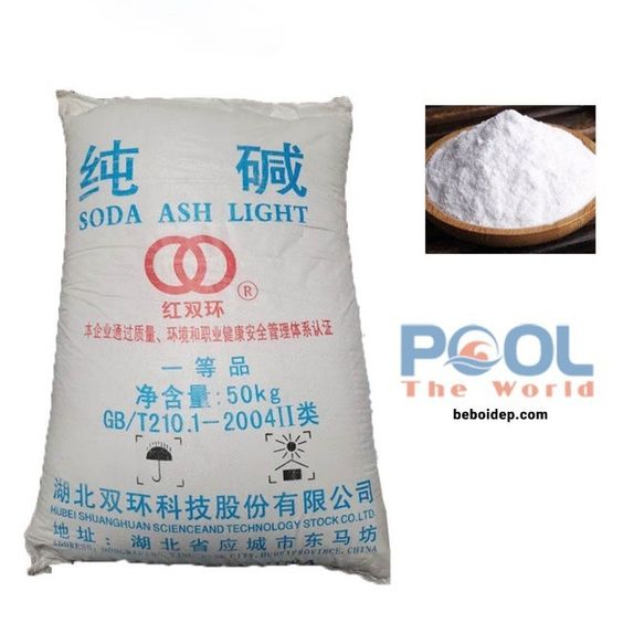 Soda nâng ph+ cho hồ bơi – bảo vệ thiết bị, an toàn cho người bơi