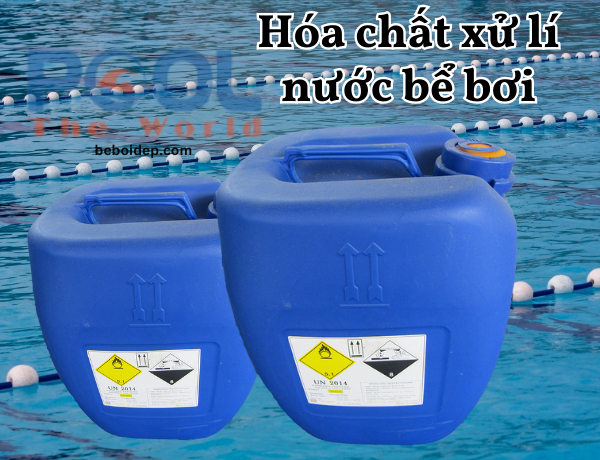 Tổng hợp những thông tin chi tiết về hóa chất Oxy già công nghiệp xử lí nước hồ bơi, bể bơi mới nhất