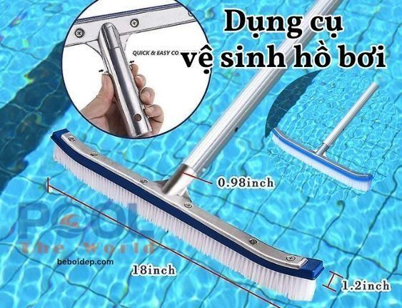 Bàn chải hồ bơi bền bỉ đồng hành cùng công tác vệ sinh chuyên nghiệp