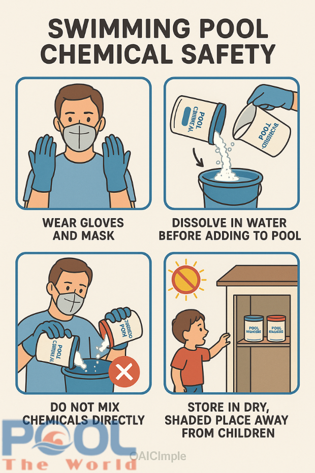 Kinh nghiệm xử lý nước hồ bơi ngoài trời trong mùa mưa