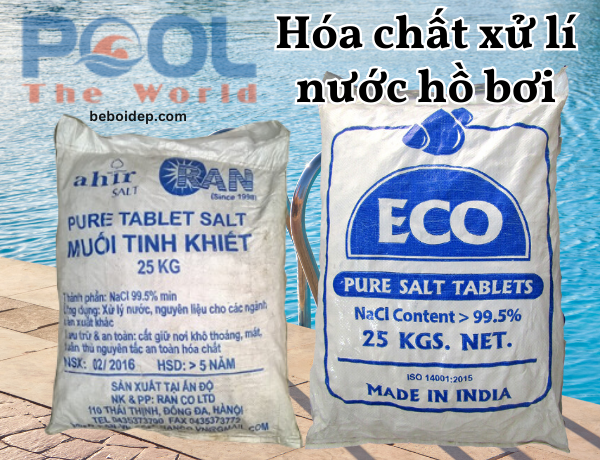 Cách chọn muối dùng cho hồ bơi chuẩn cho máy điện phân mu