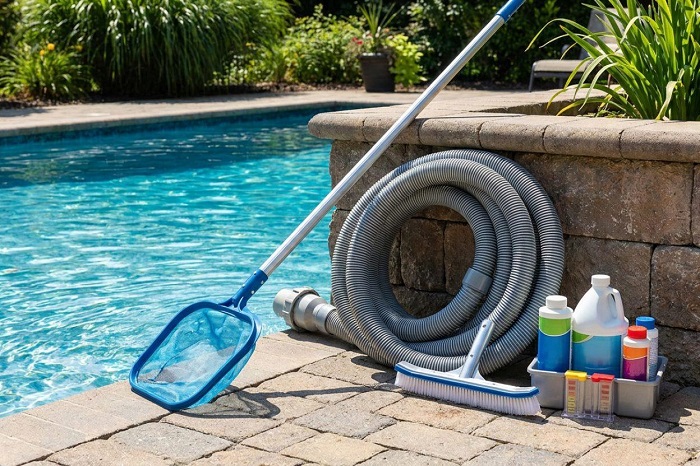 Cách lựa chọn dụng cụ vệ sinh hồ bơi phù hợp với từng diện tích