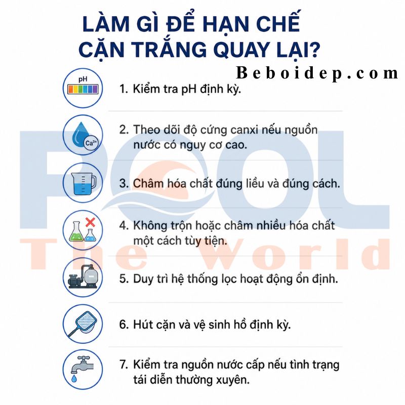 Nước Hồ Bơi Có Cặn Trắng Sau Khi Châm Hóa Chất? Nguyên Nhân Không Hẳn Do Nước Bẩn