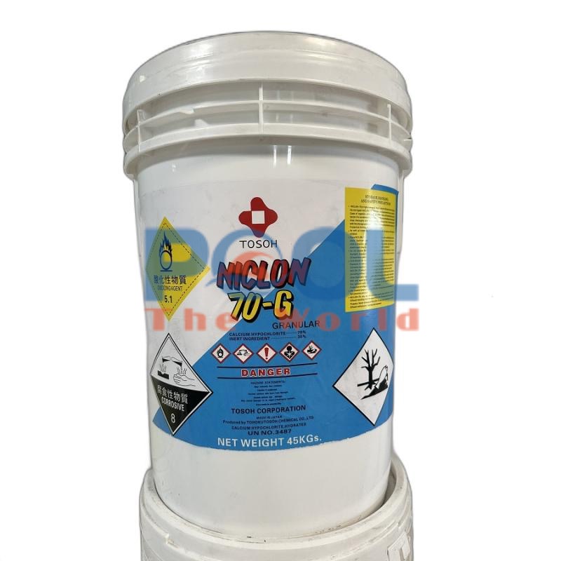 Hướng dẫn cách dùng Chlorine Japan 70% Niclon để khử trùng nước hồ bơi đạt tiêu chuẩn