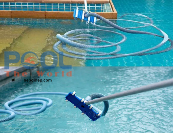 Combo sào nhôm dùng cho hồ bơi Jakmax và bàn hút đáy hồ bơi giúp vệ sinh toàn diện