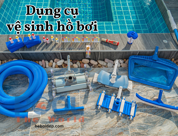 Combo sào nhôm dùng cho hồ bơi Jakmax và bàn hút đáy hồ bơi giúp vệ sinh toàn diện