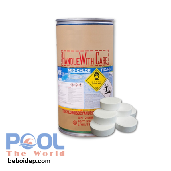 Giải Pháp Khử Trùng Hồ Bơi Cả Tuần Chỉ Với 1 Viên Chlorine Nhật TCCA 90% Viên 200g