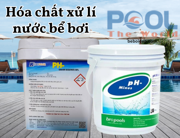 Hạ kiềm và xử lý triệt để hiện tượng nước bể bơi bị đục bằng chất làm giảm ph trong nước