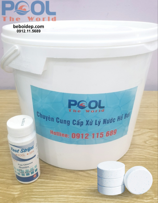 Hồ bơi tự động khử trùng đều đặn cả tuần chỉ với một lần thả clo tan chậm chính hãng