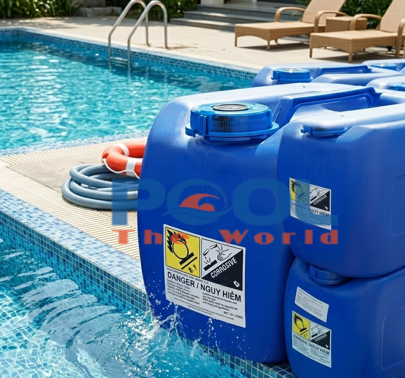 Hydrogen Peroxide Trong Xử Lý Nước Hồ Bơi: Khi Nào Cần Dùng, Liều Lượng An Toàn Và Rủi Ro Tuyệt Đối Phải Biết