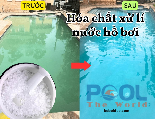 Hướng Dẫn Đánh Keo tụ nước hồ bơi Đúng Cách Để Kết Tủa 100% Cặn