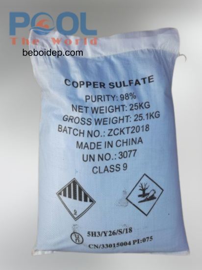 Khắc phục tình trạng thành hồ bơi bị nhớt bằng hóa chất Đồng Sulfat