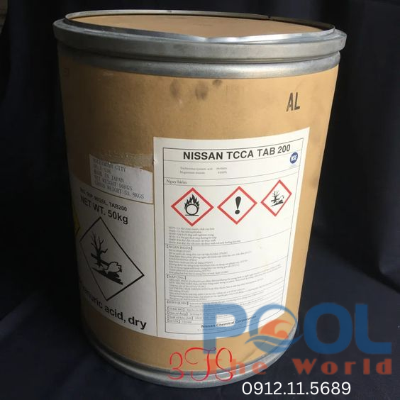 Kinh nghiệm lưu trữ thùng Clorine Nhật TCCA 90% Viên 200g an toàn trong kho