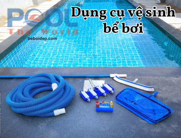 Kinh Nghiệm Vệ Sinh Góc Hồ Bơi Vách Xa Bằng Bàn Hút Nhôm 4 Bánh Xe