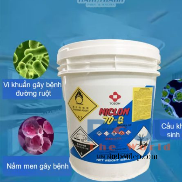 Lý do Chlorine Japan 70% Niclon ít gây cặn lắng so với các loại bột khác