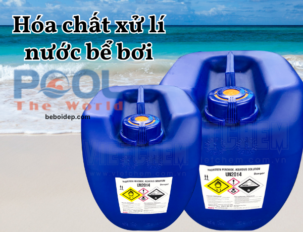 Mẹo Tẩy Ố Vàng Mạch Gạch Hồ Bơi Cực Dễ Bằng Oxy già công nghiệp