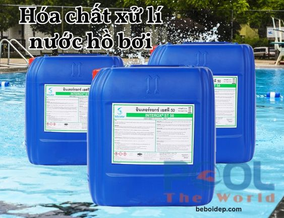 Mẹo Tẩy Ố Vàng Mạch Gạch Hồ Bơi Cực Dễ Bằng Oxy già công nghiệp