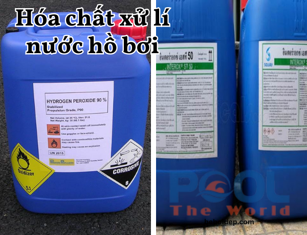 Mẹo Tẩy Ố Vàng Mạch Gạch Hồ Bơi Cực Dễ Bằng Oxy già công nghiệp
