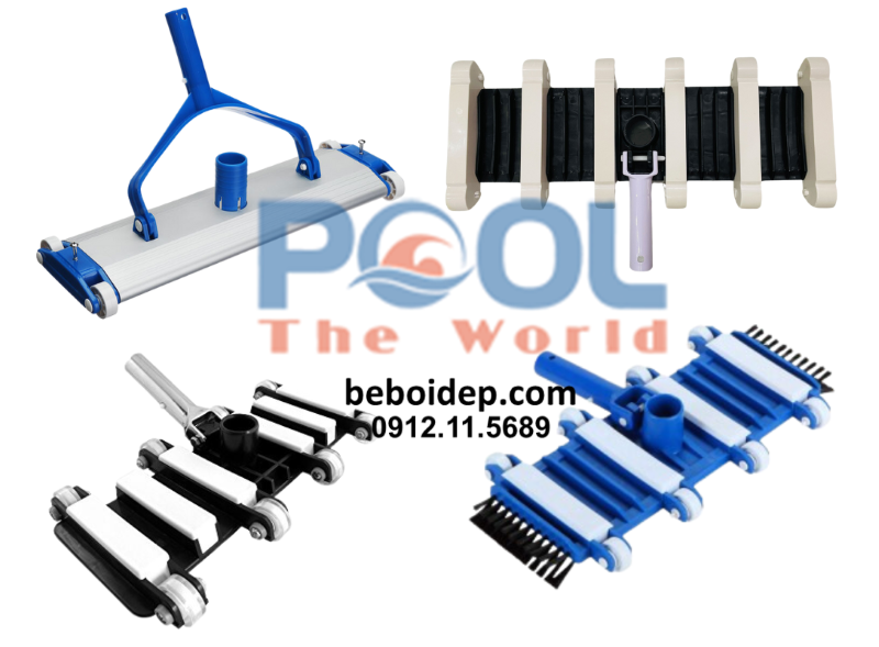 Nên dùng bàn hút đáy cán inox hay cán nhựa cho hồ bơi? So sánh chi tiết