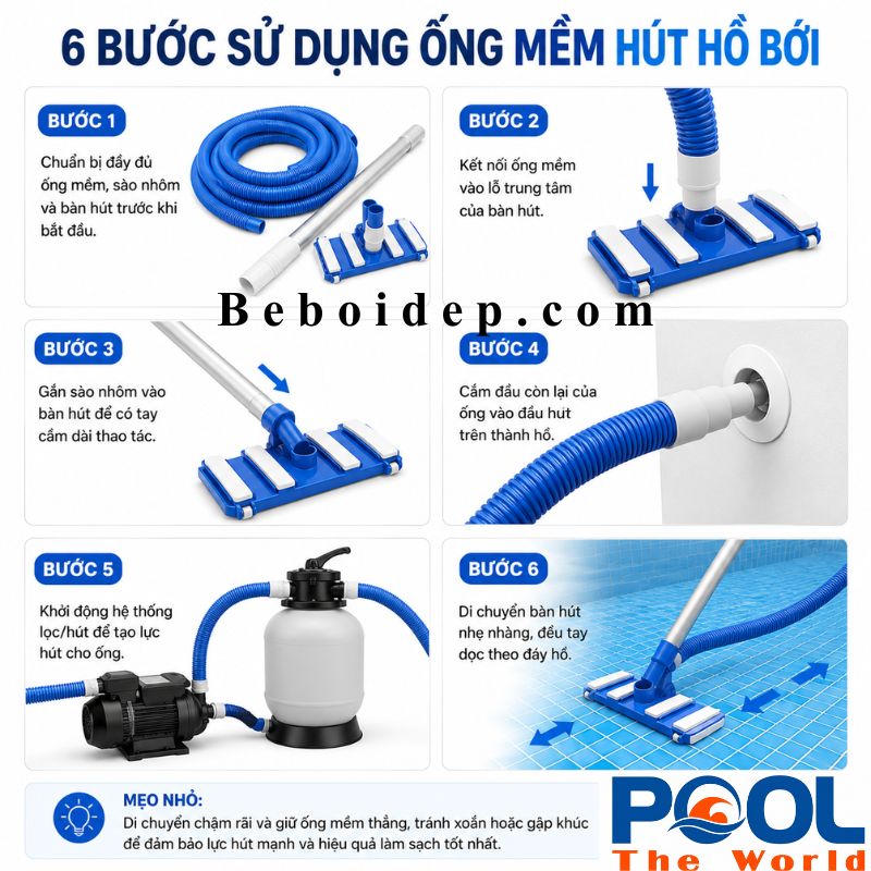 Ống Mềm Hút Hồ Bơi 9m, 15m Hay 30m? Chọn Chiều Dài Nào Cho Hồ Nhà Bạn?