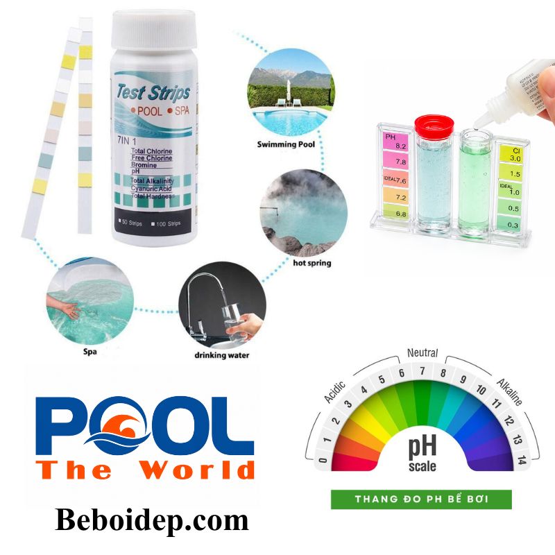 Test PH Quỳ 50 Que Hay Bộ Test PH CLO? Loại Nào Phù Hợp Với Hồ Bơi Gia Đình?