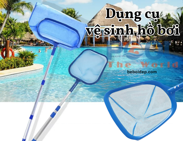 Vợt lá cây nông lòng giúp ngăn ngừa tắc hệ thống lọc hồ bơi như thế nào?