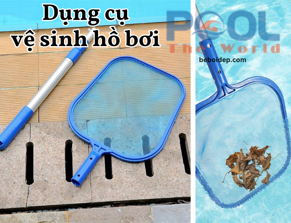 Vợt lá cây nông lòng – Phụ Kiện Loại Bỏ Rác Nổi Hiệu Quả Nhất