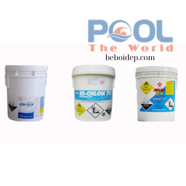 Xử Lý Nước Hồ Bơi Sạch Khuẩn Và An Toàn Tuyệt Đối Với Chlorine Japan 70% Nippon