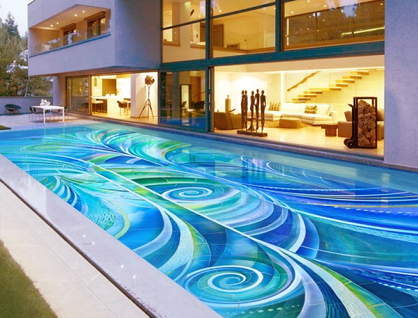 Gạch mosaic tuyệt đẹp cho bể bơi