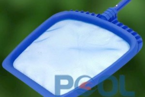 Dọn hồ bơi đầy tảo xanh dễ dàng với vợt lá cây nông lòng