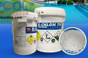 Hồ bơi sạch khuẩn với Chlorine Japan 70%. NIPON