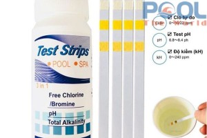 Hướng dẫn sử dụng test pH quỳ 50 que để giữ hồ bơi sạch, không gây kich ứng da