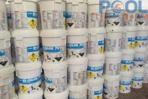 Khôi phục độ trong suốt pha lê cho mặt nước xỉn màu nhờ clorine japan 70% nippon