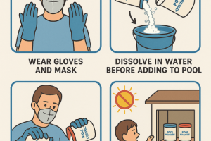 Kinh nghiệm xử lý nước hồ bơi ngoài trời trong mùa mưa