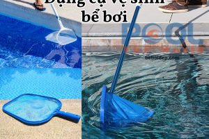 Phương pháp làm sạch rác nổi bằng Vợt lá cây nông lòng và Sào nhôm 5m tiện lợi