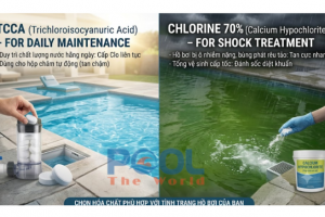 So Sánh Chi Tiết TCCA và Chlorine 70%: Nên Dùng Loại Nào Cho Hồ Bơi Gia Đình?
