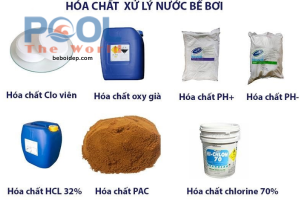 Tổng hợp các loại hóa chất được sử dụng để làm sạch hồ bơi